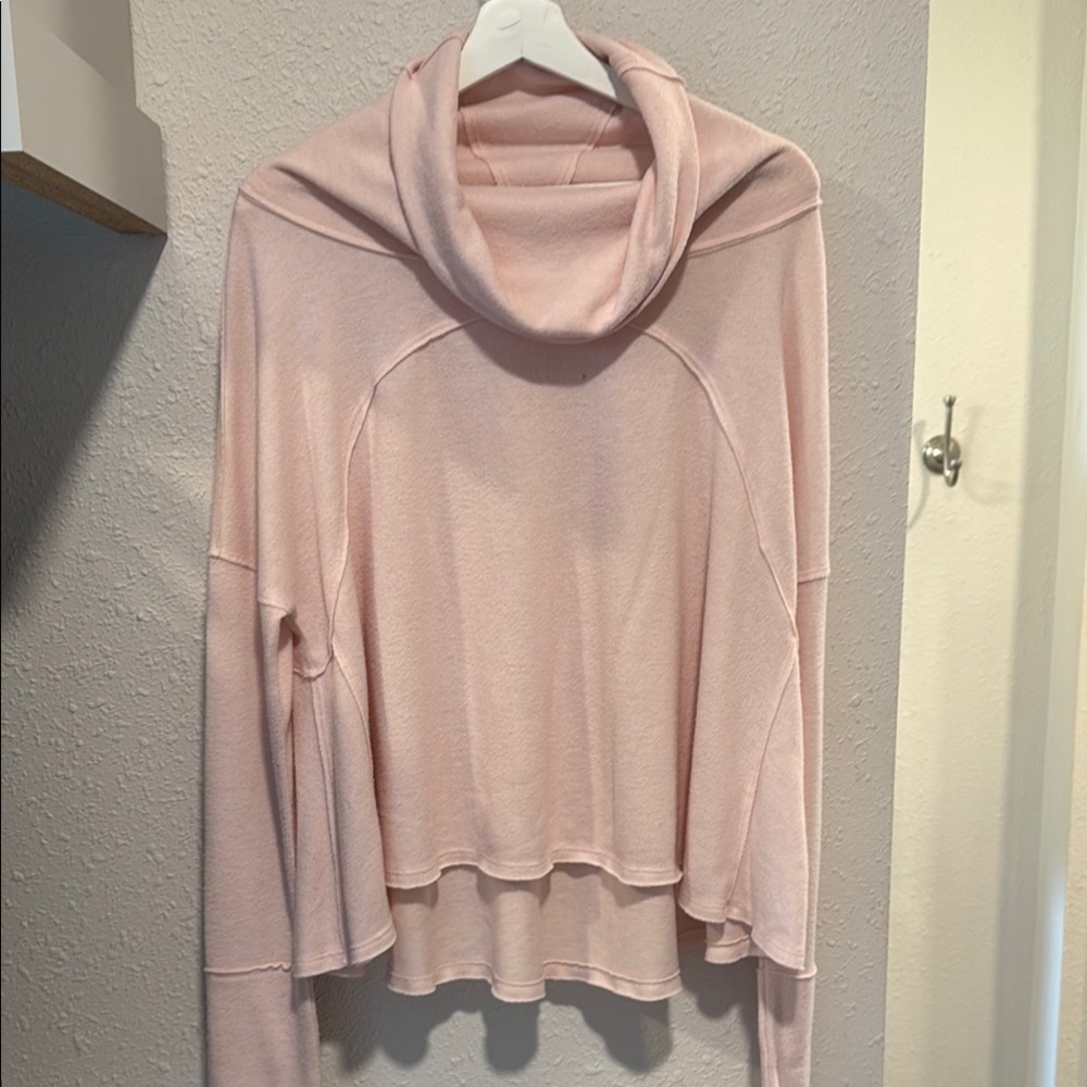 Pink Cowl Neck Sweater